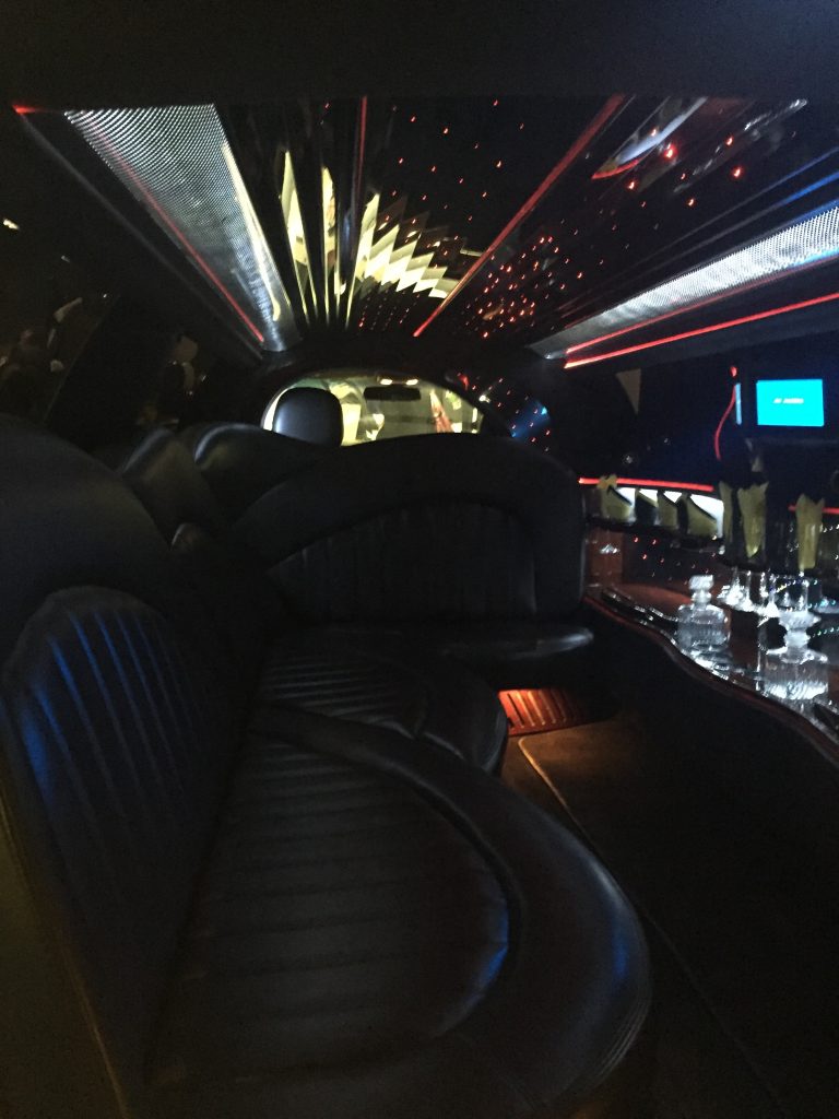 inside of our party bus